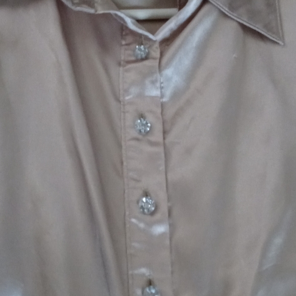 Champagne satin blouse ➡️FREE WHEN BUNDLED⬅️ - Picture 3 of 4